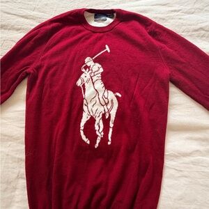 Ralph Lauren Polo Field Player 100% Merino Wool Sweater